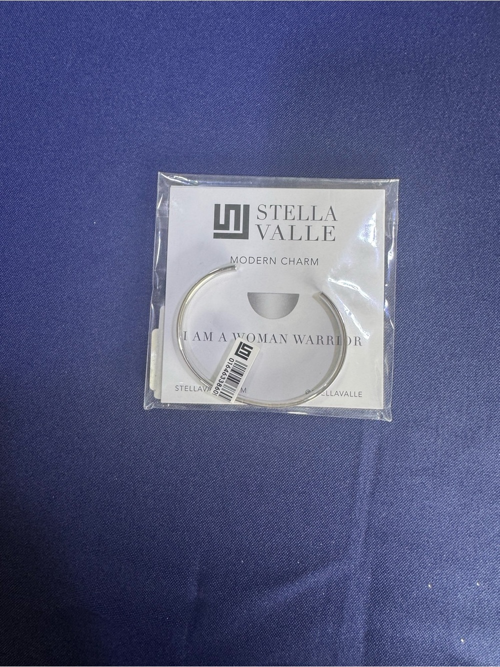 Stella Valle Woman Warrior Silver Modern Charm Bangle